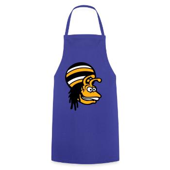 escargot reggae musique rasta cheveux chapeau Jamaïque - Tablier de cuisine - bleu royal - Devant - AI Model Male 185 dark (185cm)