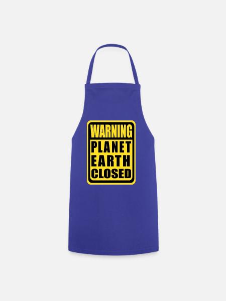 Planet Erde geschlossen - Kochschürze - Royalblau