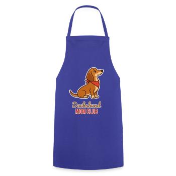 Dackel Mama Club – Süßer Dackel mit Halstuch - Kochschürze - Royalblau - Vorne - AI Model Male 185 dark (185cm)