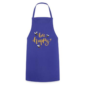 être heureux - Tablier de cuisine - bleu royal - Devant - AI Model Male 185 dark (185cm)