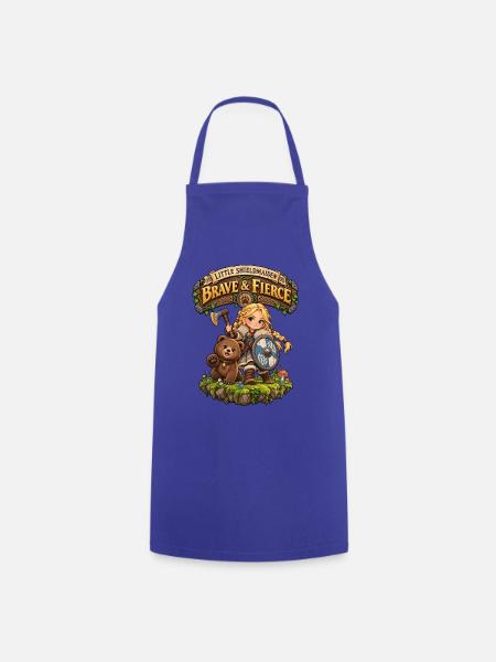 Little Shieldmaiden - Brave & Fierce - Kochschürze - Royalblau