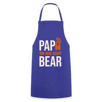 Papa Bear: El Real Daddy - Kochschürze - Royalblau - Vorne - AI Model Male 185 dark (185cm)