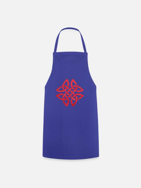 Keltischer Knoten Celtic Knot 3 - Kochschürze - Royalblau