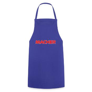 MACHER MOTIV - COLLE MALLE BIERKÖNIG AUFSCHRIFT - Kochschürze - Royalblau - Vorne - AI Model Male 185 dark (185cm)