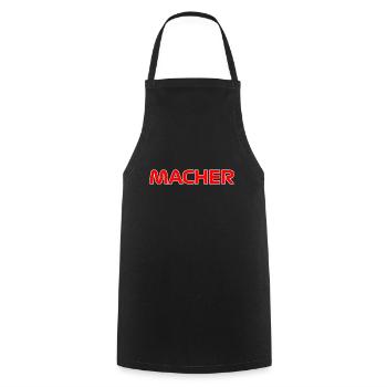 MACHER MOTIV - COLLE MALLE BIERKÖNIG AUFSCHRIFT - Kochschürze - Schwarz - Vorne - AI Model Male 185 dark (185cm)