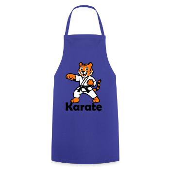 Karaté Tigre - Tablier de cuisine - bleu royal - Devant - AI Model Male 185 dark (185cm)