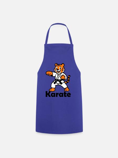 Karate Tiger - Kochschürze - Royalblau