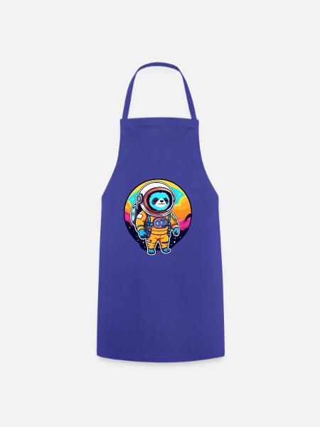 Faultier Astronaut Illustration - Kochschürze - Royalblau
