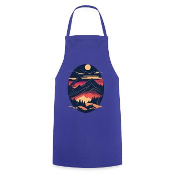 L’aventure vous appelle - Tablier de cuisine - bleu royal - Devant - AI Model Male 185 dark (185cm)
