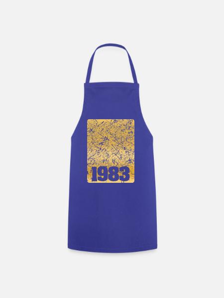 Zahl 1983 - Kochschürze - Royalblau