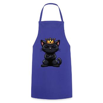 Funny Cat Cats Cat Lover Kitten - Cooking Apron - royal blue - Front - AI Model Male 185 dark (185cm)