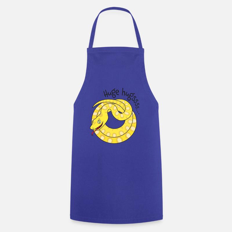Tight hugs available from python! - Cooking Apron - royal blue