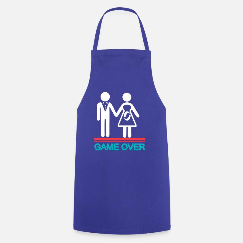 Game Over - Cooking Apron - royal blue