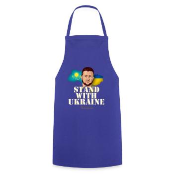 Ukraine Kazakhstan - Cooking Apron - royal blue - Front - AI Model Male 185 dark (185cm)