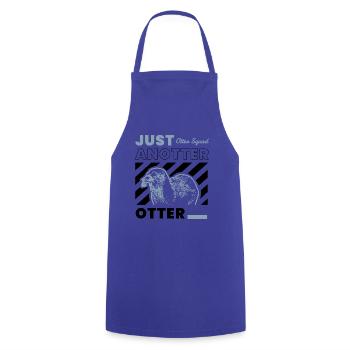 Anotter Otter Ironic Cute Sea Otter Forest Animal - Cooking Apron - royal blue - Front - AI Model Male 185 dark (185cm)