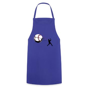 Baseball - Kochschürze - Royalblau - Vorne - AI Model Male 185 dark (185cm)