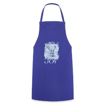 Joy to the world - Kochschürze - Royalblau - Vorne - AI Model Male 185 dark (185cm)