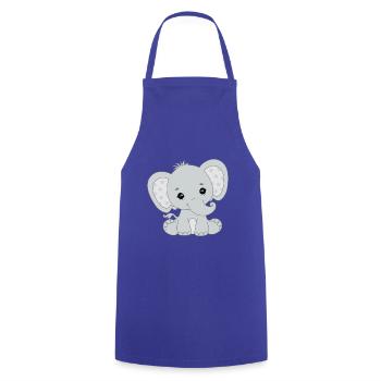 Baby Elephant Funny Sweet T-shirt Gift Idea - Cooking Apron - royal blue - Front - AI Model Male 185 dark (185cm)