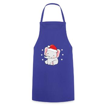 Crâne de Noël Père Noël Joyeux Noël - Tablier de cuisine - bleu royal - Devant - AI Model Male 185 dark (185cm)