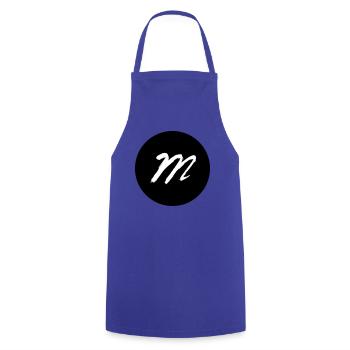 m in the circle black - Cooking Apron - royal blue - Front - AI Model Male 185 dark (185cm)