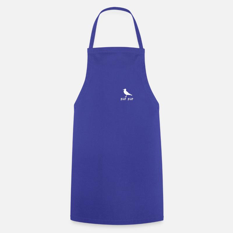 Bird makes Piip Piip - Cooking Apron - royal blue