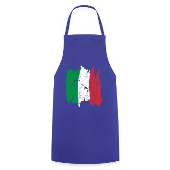 Italien Flagge - Kochschürze - Royalblau - Vorne - AI Model Male 185 dark (185cm)