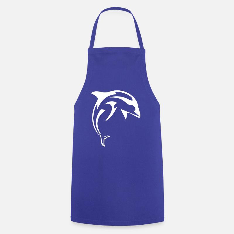 Dauphins - Tablier de cuisine - bleu royal