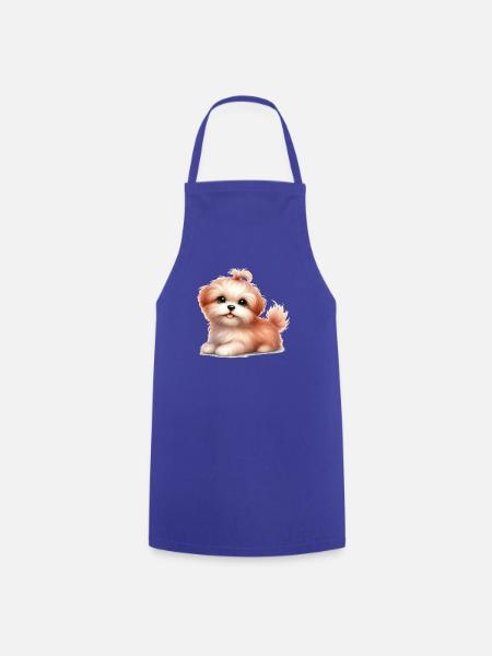 Süßer Hund - Kochschürze - Royalblau