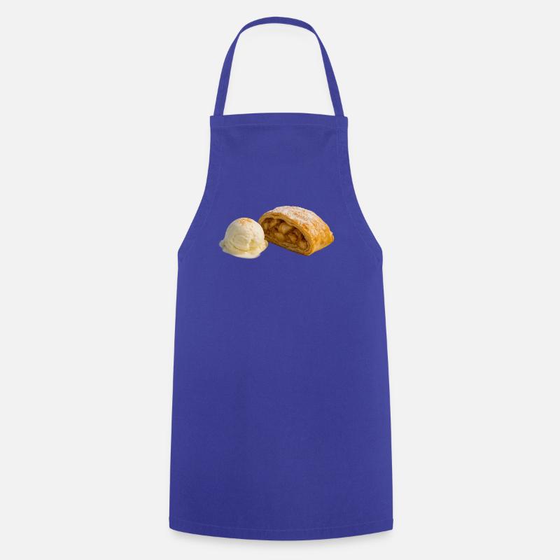 Apfelstrudel mit Vanilleeis - Cooking Apron - royal blue