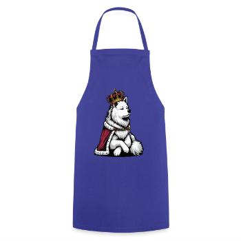White Shepherd Shepherd Shepherd Dogs - Cooking Apron - royal blue - Front - AI Model Male 185 dark (185cm)