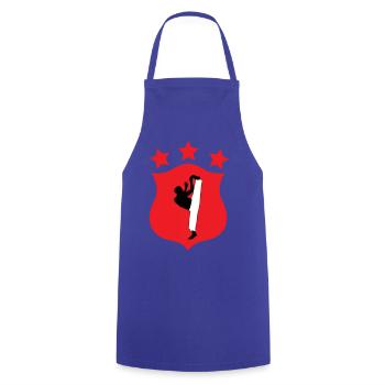 Capoeira - Combat - Danse - Tablier de cuisine - bleu royal - Devant - AI Model Male 185 dark (185cm)