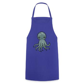 Pieuvre, Pieuvre, Pieuvre, Calmar, Céphalopode, Mignon, Mignon - Tablier de cuisine - bleu royal - Devant - AI Model Male 185 dark (185cm)
