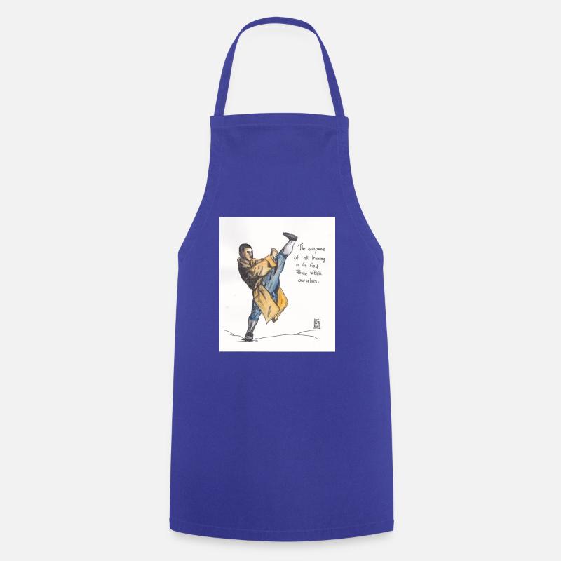 Shaolin kung fu monk - Tablier de cuisine - bleu royal