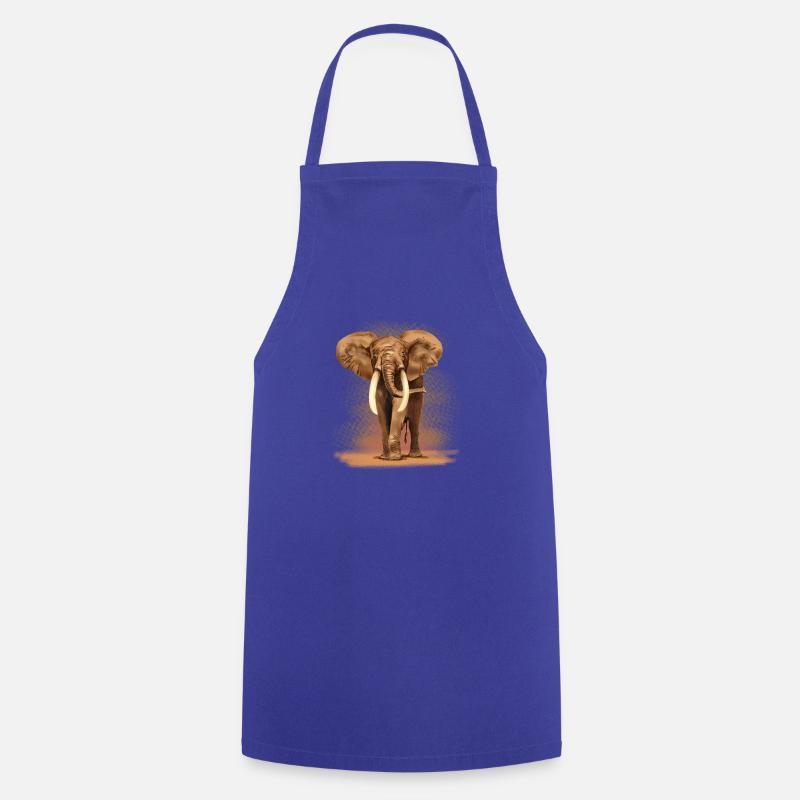 éléphant - Tablier de cuisine - bleu royal