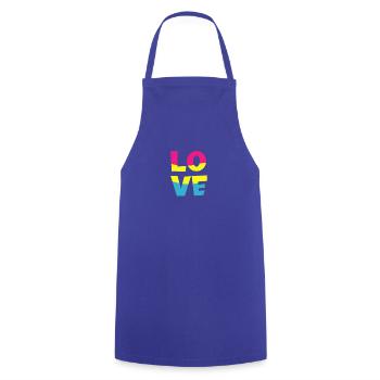 pansexual LGBT pansexual love gift - Cooking Apron - royal blue - Front - AI Model Male 185 dark (185cm)