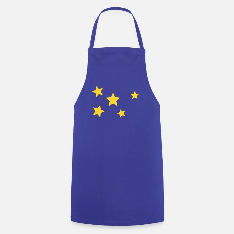 Sterne - Kochschürze - Royalblau