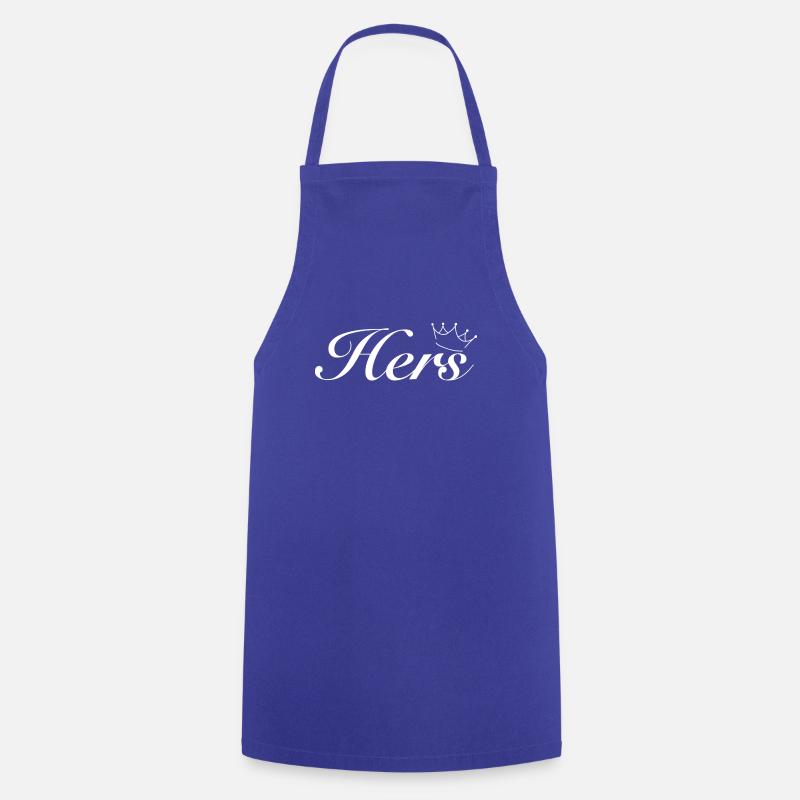 « Hers » Design, Design de couple - Tablier de cuisine - bleu royal