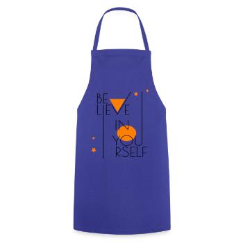 believe in yourself - Cooking Apron - royal blue - Front - AI Model Male 185 dark (185cm)