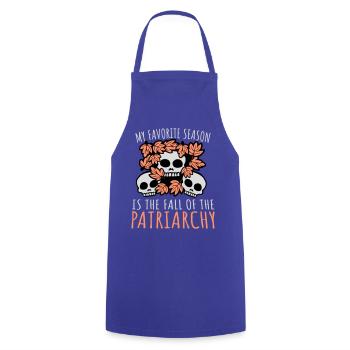 My favorite season is the fall of the patriarchy - Kochschürze - Royalblau - Vorne - AI Model Male 185 dark (185cm)