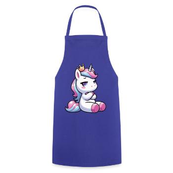 Licorne Licorne Fan Licorne Amoureux de la licorne - Tablier de cuisine - bleu royal - Devant - AI Model Male 185 dark (185cm)