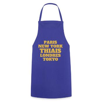 Thiais Style - Unique streets, unique style. - Tablier de cuisine - bleu royal - Devant - AI Model Male 185 dark (185cm)
