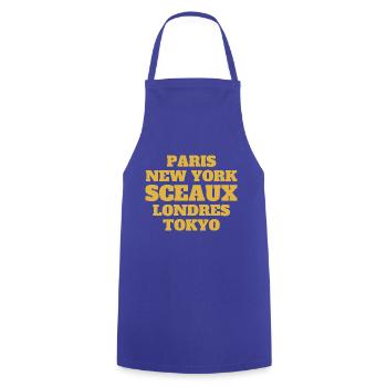 Sceaux Style - Unique streets, unique style. - Tablier de cuisine - bleu royal - Devant - AI Model Male 185 dark (185cm)
