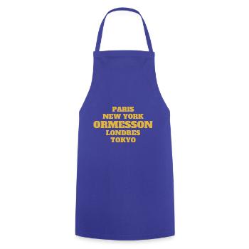 Ormesson Style - Unique streets, unique style. - Tablier de cuisine - bleu royal - Devant - AI Model Male 185 dark (185cm)