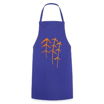 Runes de sapin / Symbole de la forêt - Tablier de cuisine - bleu royal - Devant - AI Model Male 185 dark (185cm)