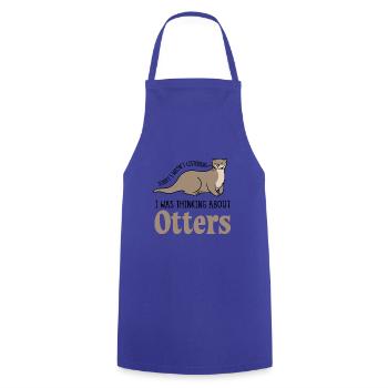 Ich denke an süße Otter Sea Otter Nature - Kochschürze - Royalblau - Vorne - AI Model Male 185 dark (185cm)