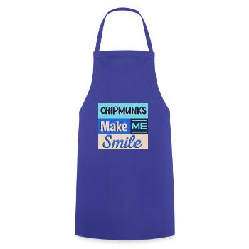 Chipmunks Smile Cute Forest Animal Nature - Cooking Apron - royal blue - Front - AI Model Male 185 dark (185cm)