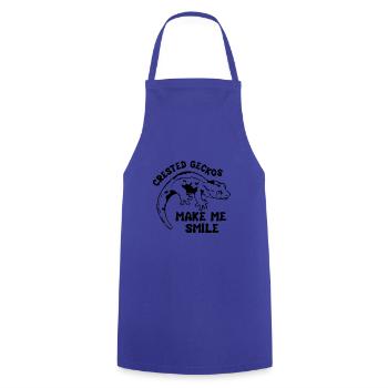 Joli dicton ironique sur les geckos huppés - Tablier de cuisine - bleu royal - Devant - AI Model Male 185 dark (185cm)