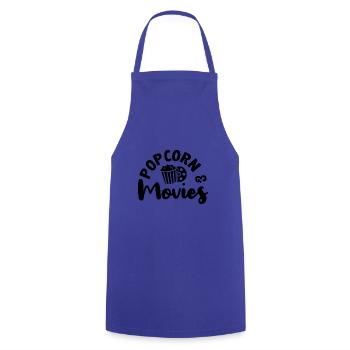 Popcorn und Filme Corn Popcorn Chef - Kochschürze - Royalblau - Vorne - AI Model Male 185 dark (185cm)