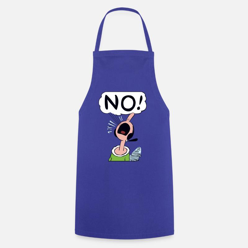 Non, c'est non ! - Tablier de cuisine - bleu royal