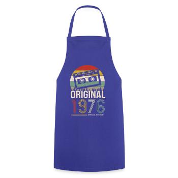 1976 Birthday 1976 Born in 1976 Birthday - Cooking Apron - royal blue - Front - AI Model Male 185 dark (185cm)